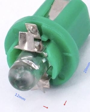 1 BOMBILLA T5 B8.5D VERDE