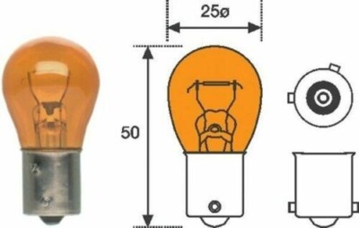 BOMBILLA PY21W, 1156, BAU15S, VOSLA 12V