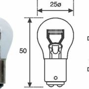 BOMBILLA P21/5W,1157 BAY15D VOSLA 12V